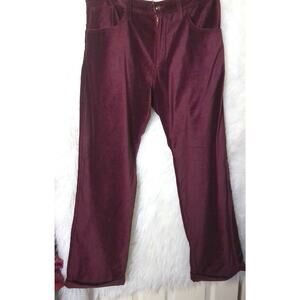 Paul Frederick Burgundy Velvet Pants Jeans Size 37